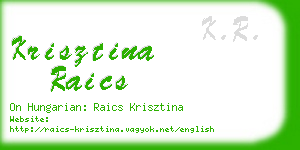 krisztina raics business card